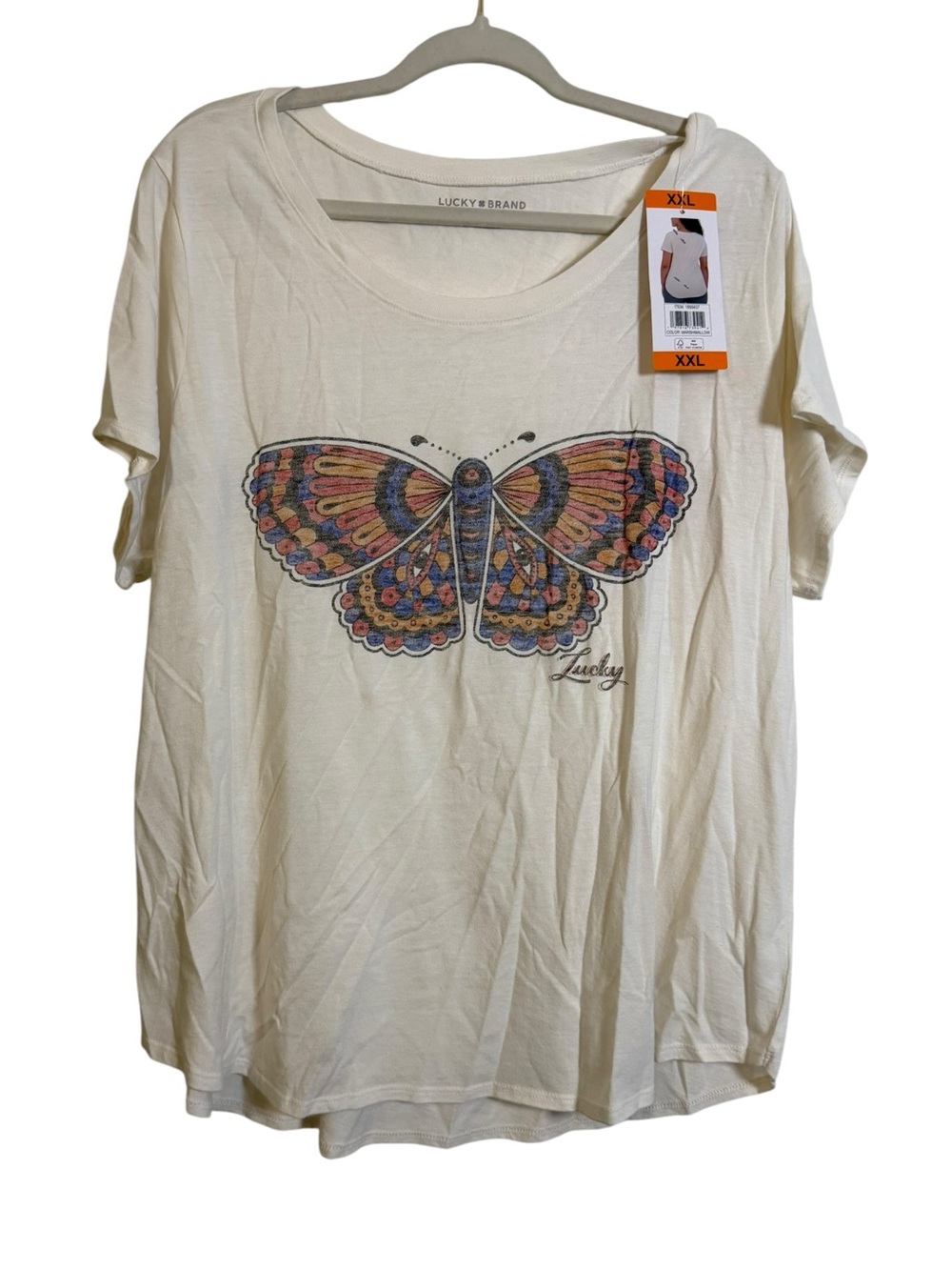 Lucky Brand Short-Sleeve Butterfly Tee sz XL/XXL